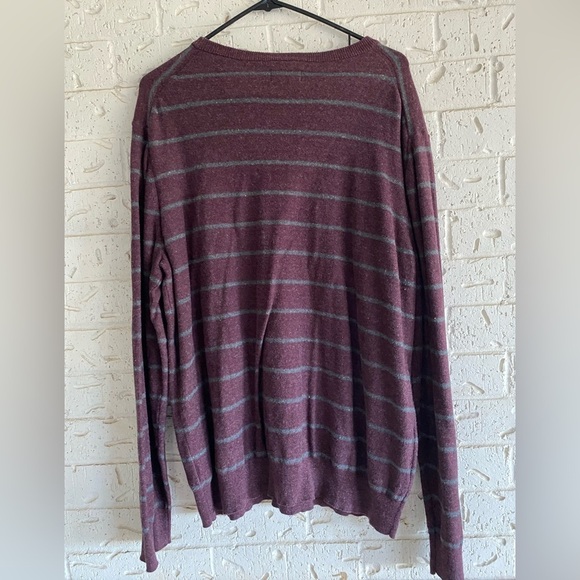 Sonoma Burgundy and Gray Knit Sweater - Picture 4 of 4